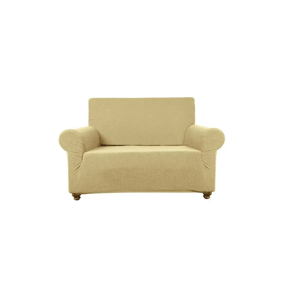 Beige Сплошной цвет спандекс для углового диванного стула протектор современный отель чистый DIY Красивый эластичный чехол для седла Пылезащитный для гостиной - Цвет: Beige