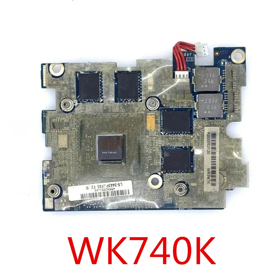 

WK740 WK740K ISRAA LS-3443P G84-750-A2 8700M K000052120 K000052130 VGA Video Card for Toshiba P200 P205 X205 X200 laptop