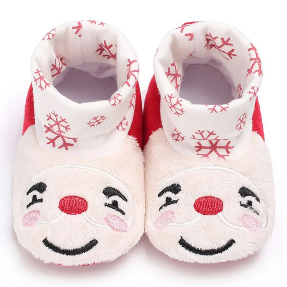 Детская одежда для маленьких мальчиков и девочек детская одежда для сна, Санта Клаус мягкая теплая обувь для грудничков