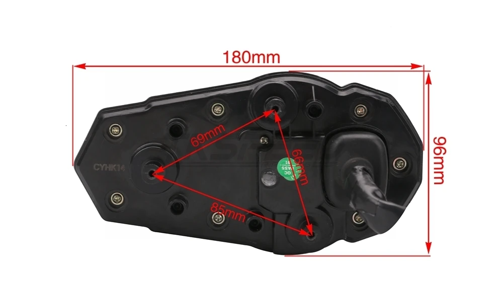 Светодиодный спидометр для мотоцикла с подсветкой, одометр, тахометр Kmh, Универсальный датчик спидометра для мотоцикла 12000RPH