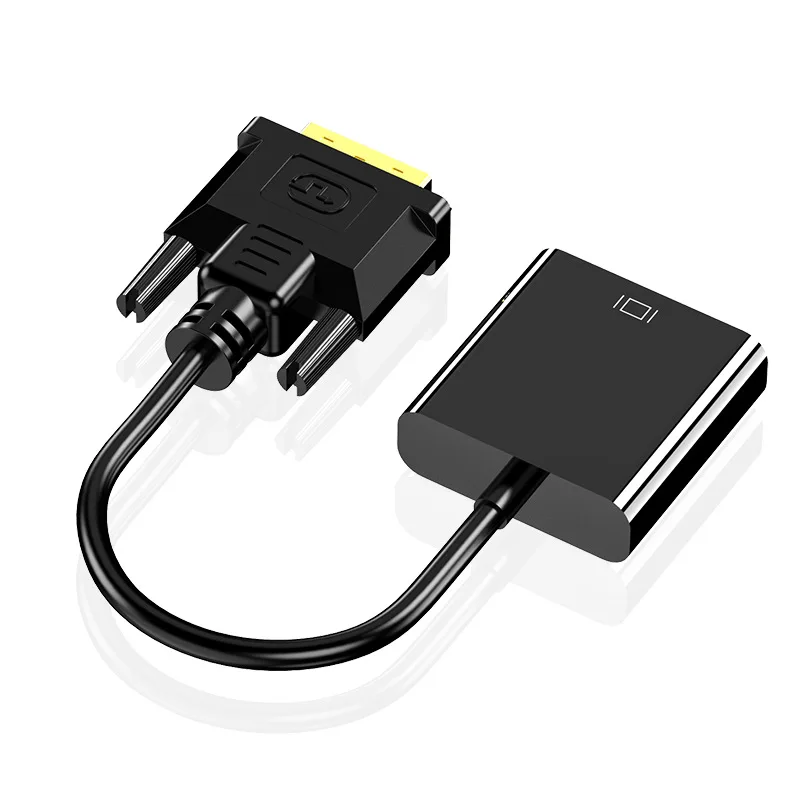 Felkin DVI to VGA Adapter Cable DVI Male to VGA Female 1080P Video Converter Cable for HDTV PC Laptop Projector Computer Monitor