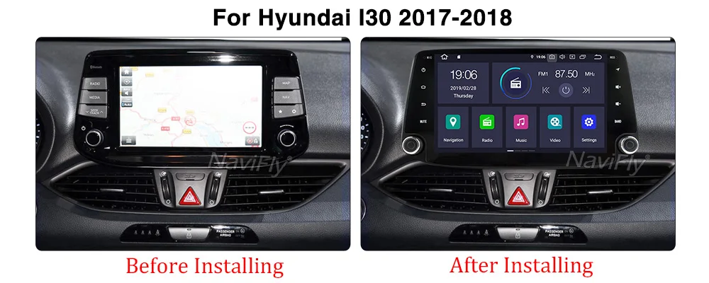 Android9.0 Восьмиядерный 4G ram 64G rom автомобильный мультимедийный плеер для hyundai i30 с gps-навигация, радио, стерео wifi