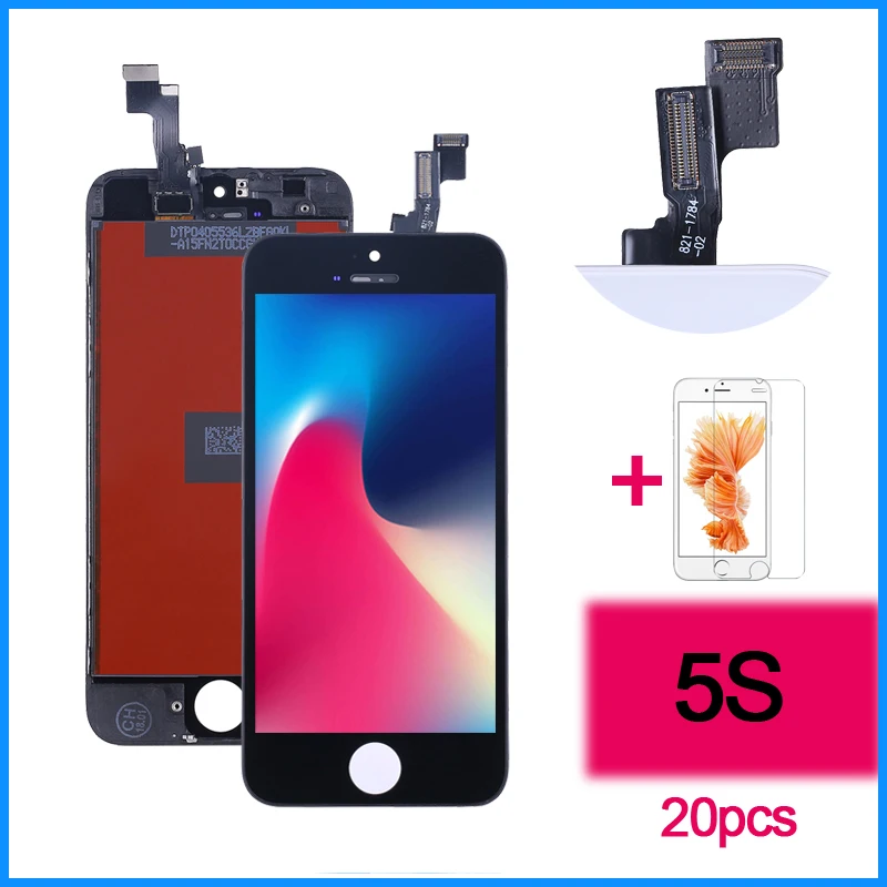 20PCS/LOT Top Quality Display for iPhone 5S SE LCD Digitizer Assembly with Great Touch Replacement | Мобильные телефоны и