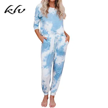 

omen Plus Size 2 Piece Gradient Tie-Dye Sweatsuit Set Long Sleeve Tops Drawstring Jogger Pants Tracksuit Loungewear