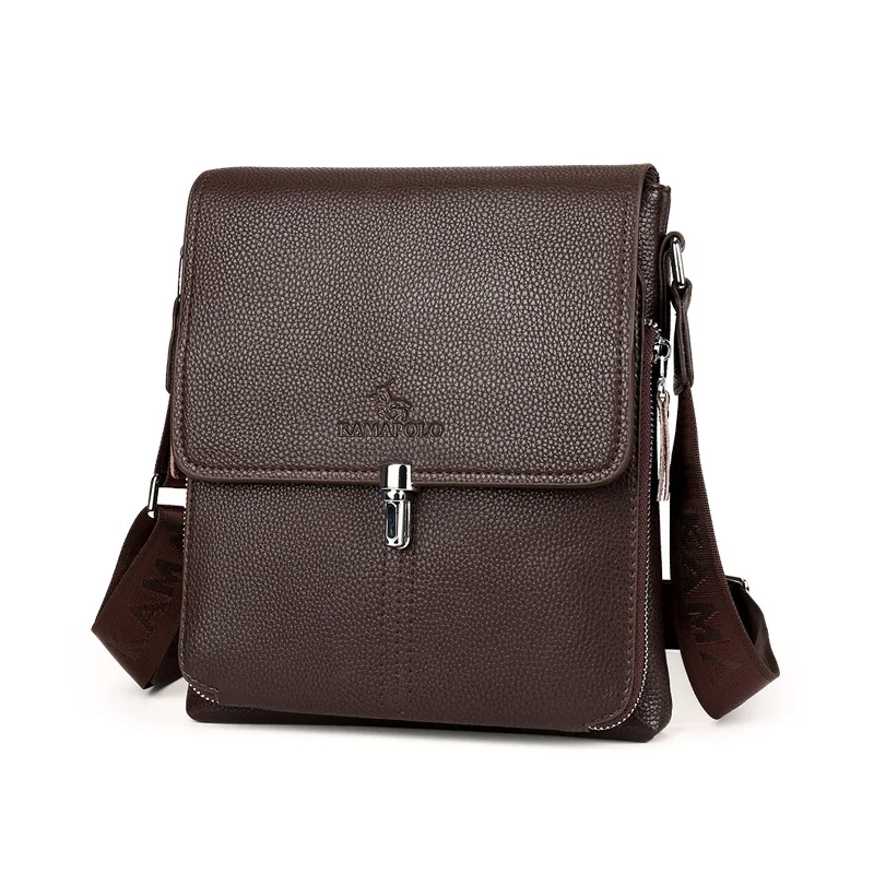 

MEN'S Business Bag MEN'S Single-shoulder Bag Casual Flip Multi-functional Cross-body Satchel Verticle Youth Bag