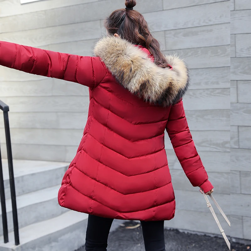 Белое Женское зимнее теплое пальто с капюшоном размера плюс, карамельный цвет, хлопковая стеганая куртка, Женская длинная парка, Женская Стеганая куртка