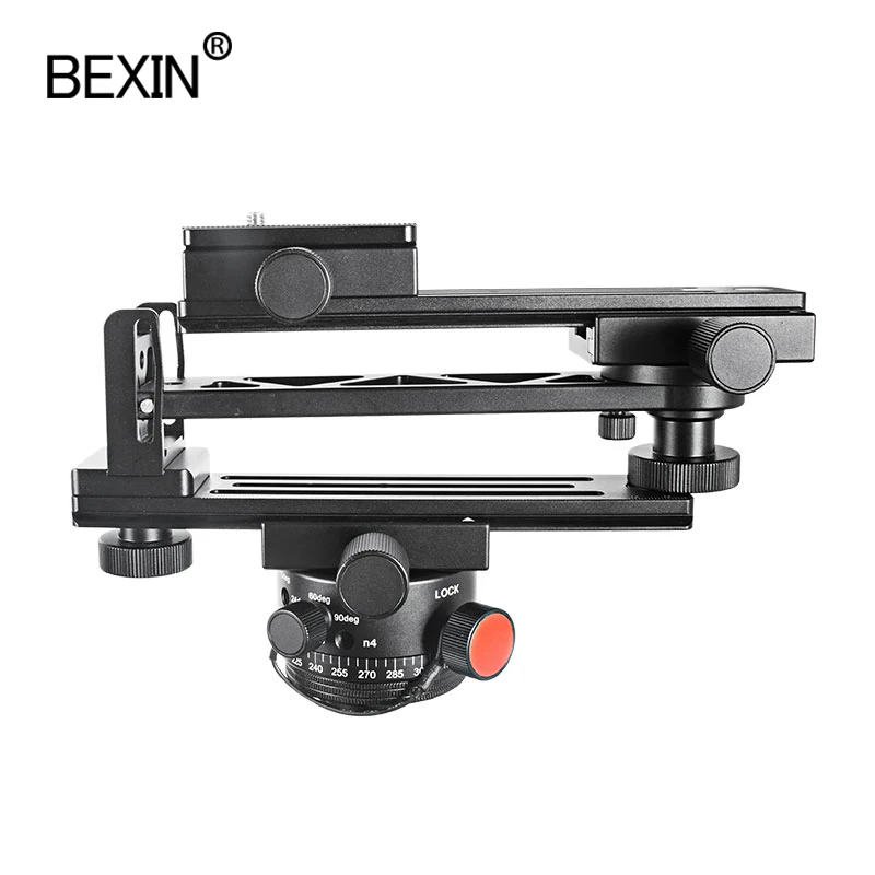 Panorama head 360 degree rotating high coverage shooting tripod head with node index plate blind spot shooting for dslr camera