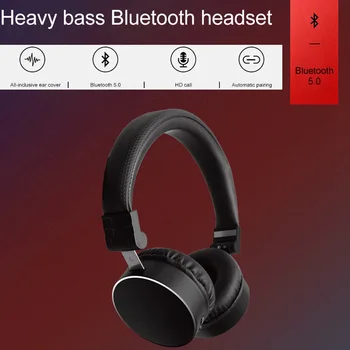 

KISSCASE Bluetooth 5.0 Foldable Portable Wireless Headphones Stereo Surround Headset MP3 Adjustable Gaming Headphone with Mic