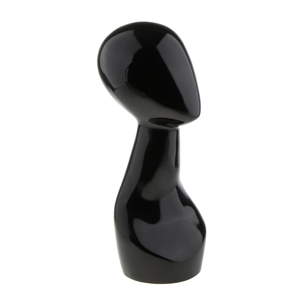 Long Neck Female Mannequin Head Hair Wigs Hat Jewelry Display Model Blue Black