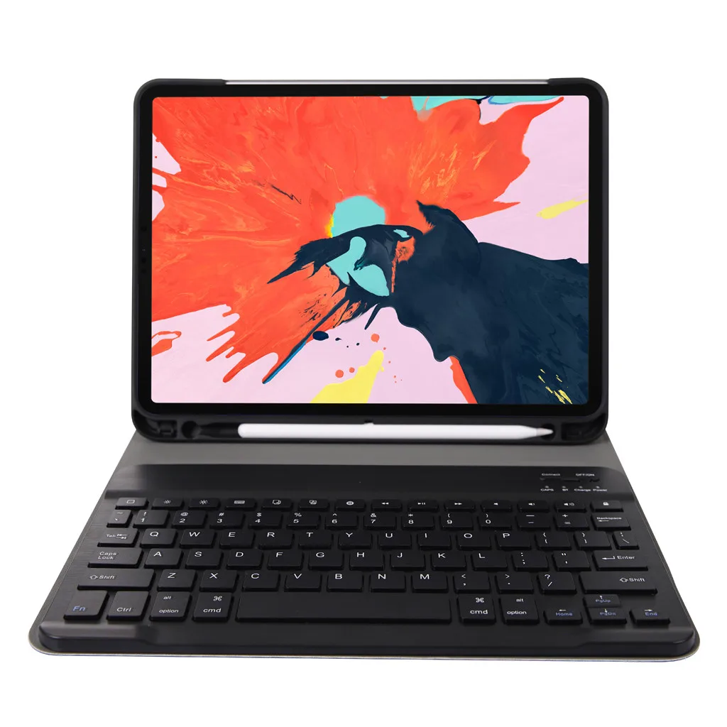 Для iPad Pro 11 дюймов Чехол тонкий корпус подставка для ручки Слот Чехол+ беспроводной Bluetooth 3,0 высокое качество клавиатура Поддержка IOS система