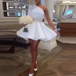 Off The Shoulder Short Evening Dresses Long With Lace Appliques A Line Prom Party Formal Gowns