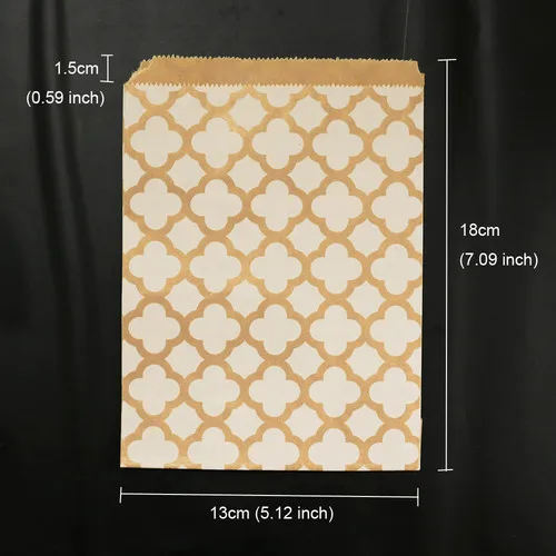 kraft flower 25 шт крафт-бумажные пакеты любимые сумки сладкая любовь обработанные Пакеты Подарочная Упаковка запеченные товары сумка подарочные Канцелярские конверты - Цвет: kraft flower