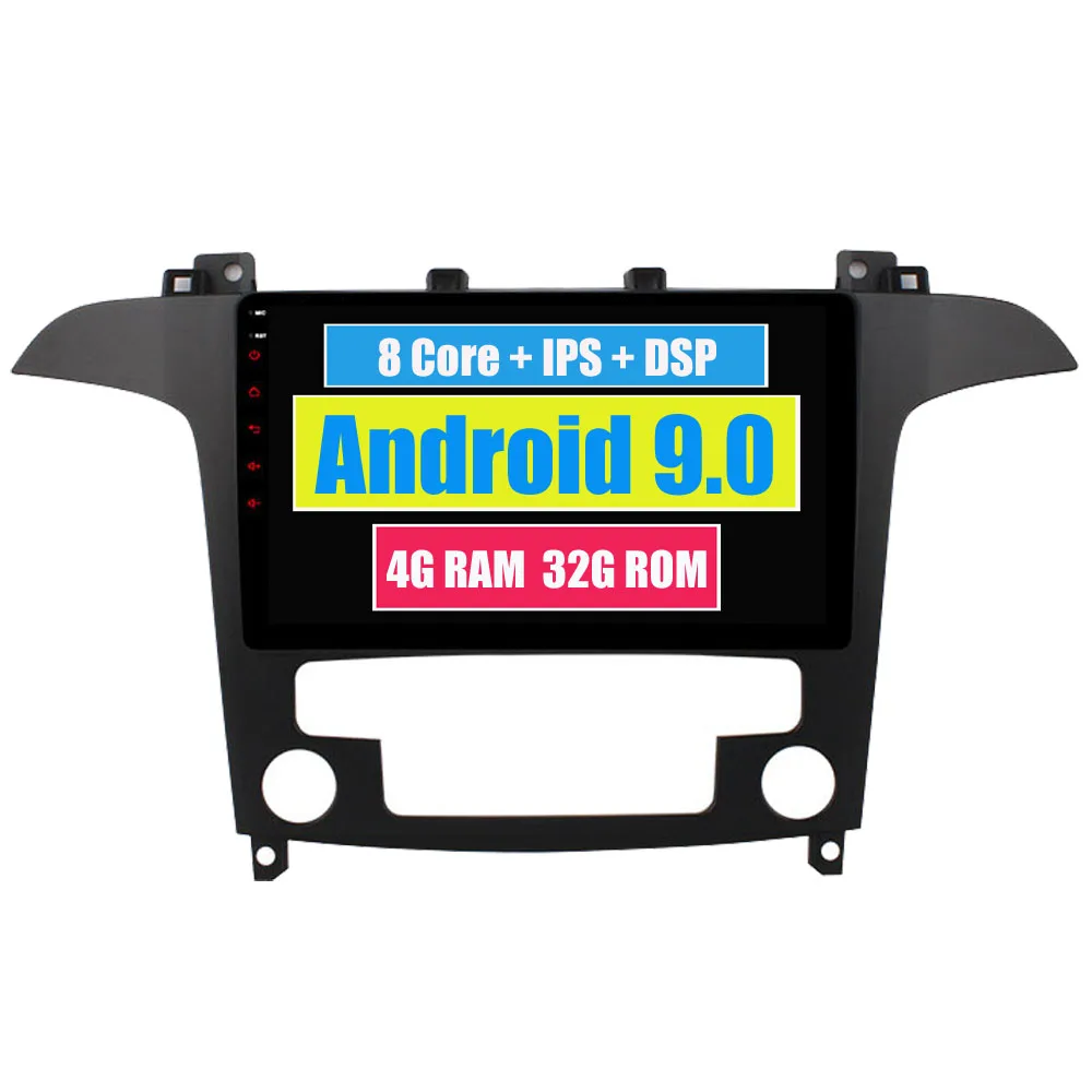 Автомобильный мультимедийный плеер RoverOne для Ford S Max Smax 2007 2008 Android 9 0 радио стерео