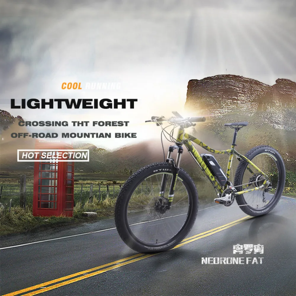 Clearance Bicycle Electric Electric Bicycle Bike Multitipo Fat Snow Mountain 36 V Lithium Battery Snow Pas Beach Brake Hydraulic Shock 3