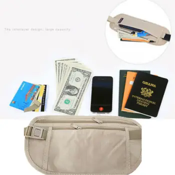 

Adjustable Nylon Portable Travel Pouch Hidden Waist Packs Slim Secret Security Passport Money Wallets