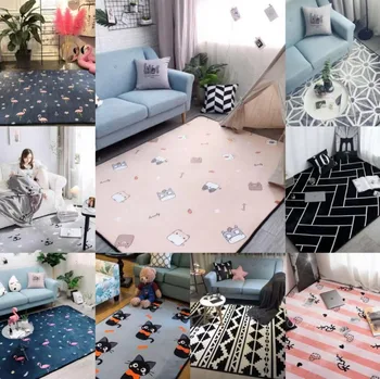

Geometric Style Carpets For Living Room Decor Rugs/baby Bedroom Crawl Game Rug Kids Bathroom Anti-slip Mat Anchor Print Carpet
