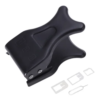 

1 Set of 3-in-1 Universal Durable Zinc Alloy Portative Sim Card Cutter with Standard Sim Adapters