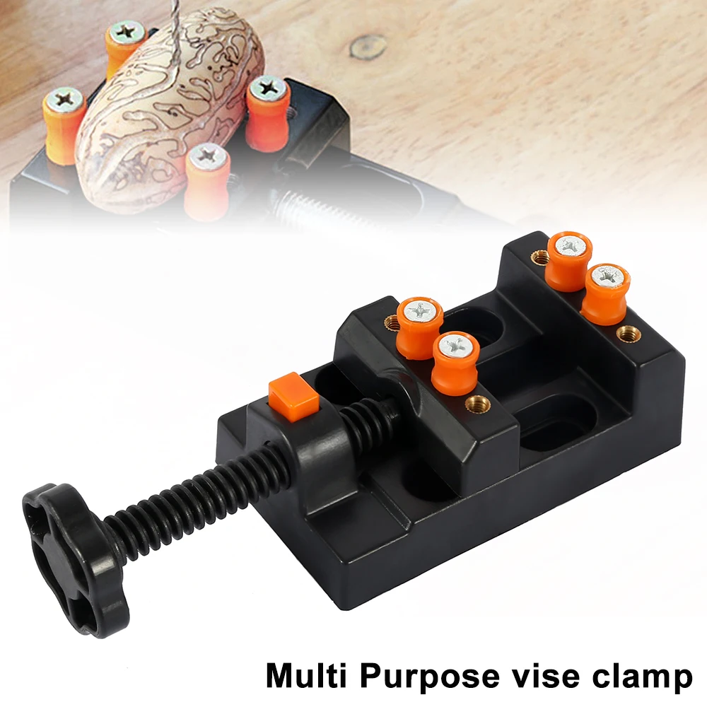 

Miniature Hobby Clamp On Table Bench Vise Tool Vice Muliti-Funcational Table Vice Carving Bench Clamp Drill Press Flat Vice