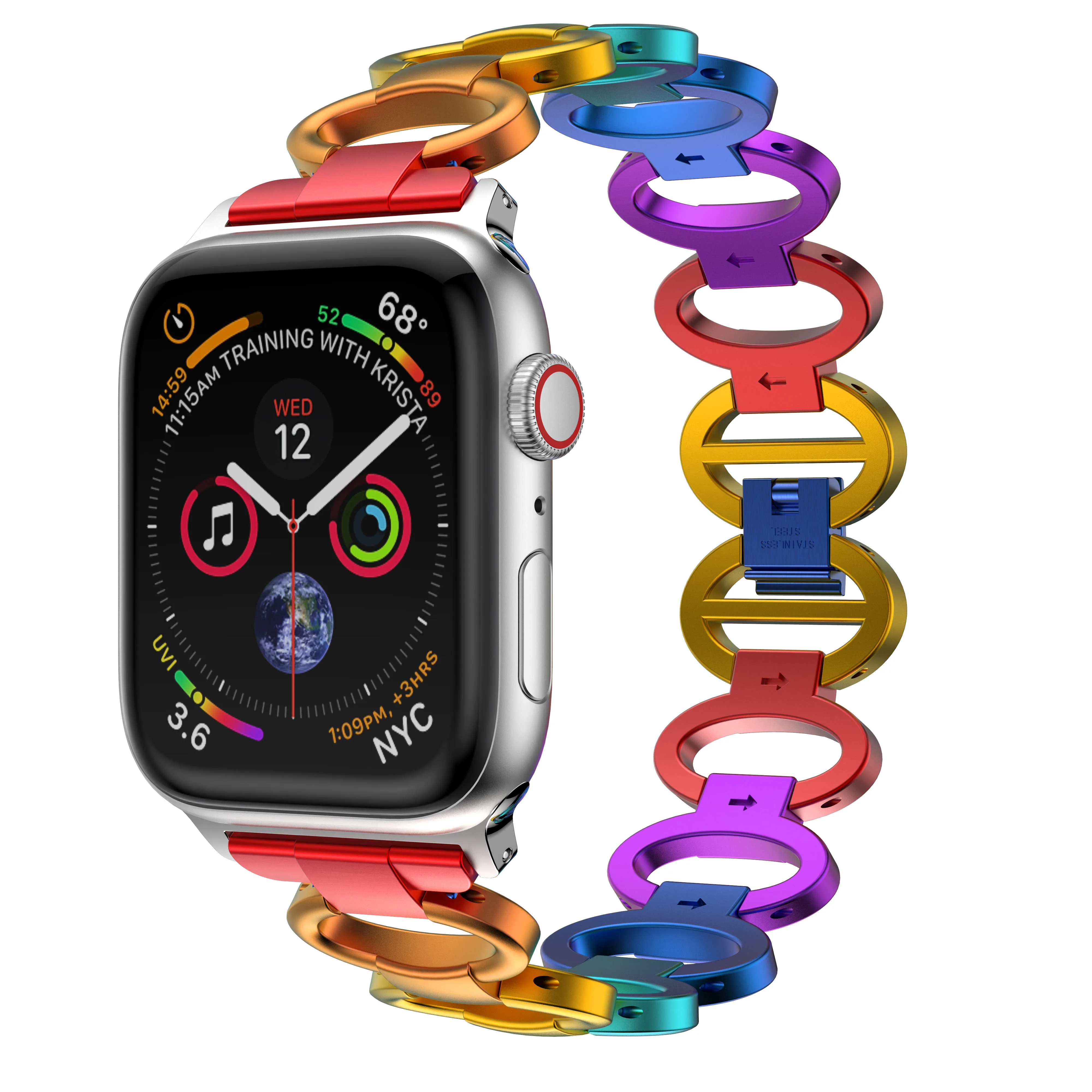 Ремешок для часов Apple watch 5 4 3 2 1 38 мм 40 42 44 браслет женщин из нержавеющей стали