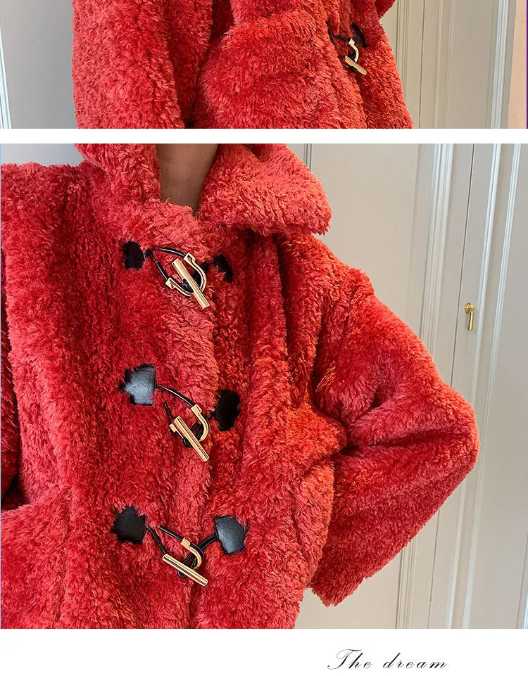 Autumn And Winter New Products Teddy Bear Thick Warm Composite materials Fur Coat Korean-style Fashion Debutante Elegant S