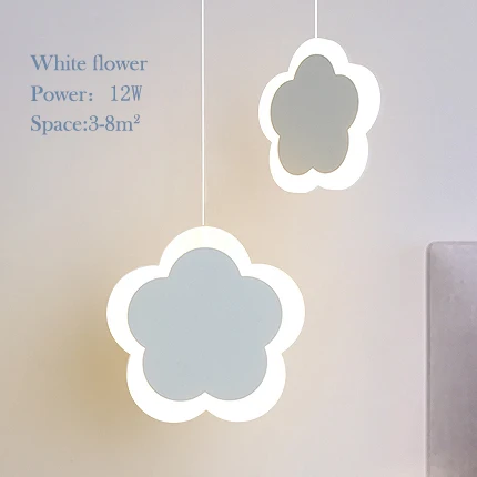 White flower shape Люстра креативная Милая в форме сердца Сетка Красный магазин прикроватная детская лампа Ресторан Бар одна голова маленькая люстра - Цвет корпуса: White flower shape