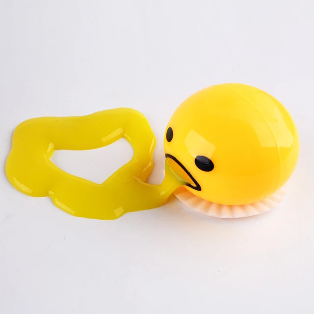 1pcs Halloween Wacky toy Nausea yolk brother vomiting egg Huang jun lazy egg custard vomiting ball reduce pressure Funny toys 5