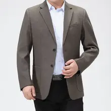 

Men Classical Wool Blazer Grey Brown Navy Blue Smart Casual Outfits Male Business Leisure Jacket Suit 2022 Spring Autumn Garment