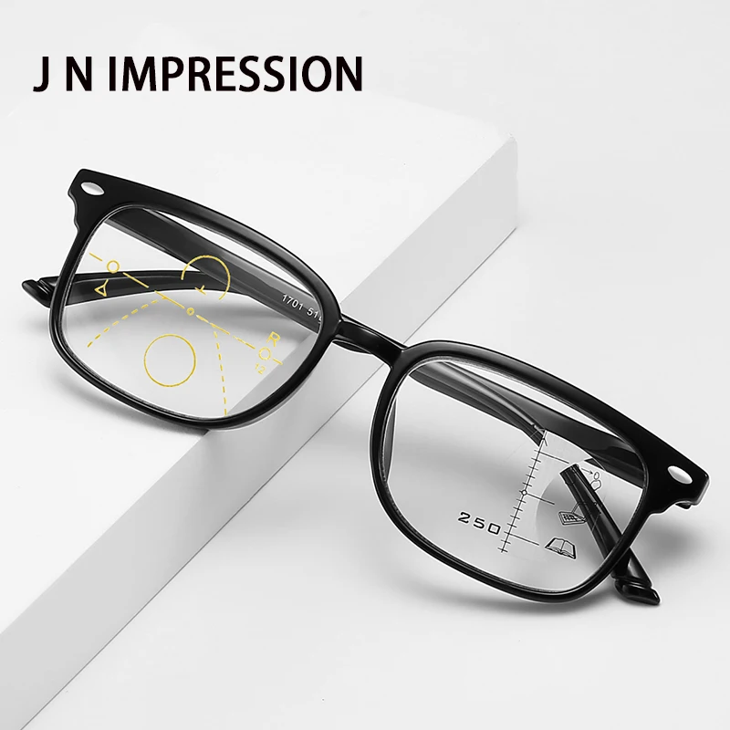 J N новые анти-синие очки для чтения для близкого-прогрессивного мульти-фокуса Рецептурные очки деловые мужские очки унисекс T1701