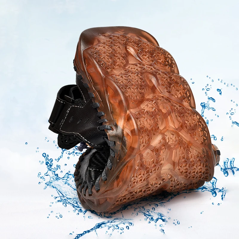 2020 Summer New Sandals Men Breathable Mesh With Hole Cow Leather Shoes Male Comfortable Soft Translucent Sole Men's Casual Shoe 2020 Summer New Sandals Men Breathable Mesh With Hole Cow Leather Shoes Male Comfortable Soft Translucent Sole Men's Casual Shoe
