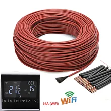Aquecimento elétrico termostato controlador 16a filme de aquecimento elétrico cabo aquecimento piso europeu termostato com linha