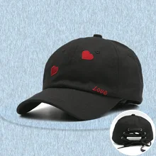 В форме сердца шляпа c вышивкой, для отца летние Бейсбол Кепки для Для женщин с украшением-бантом, в стиле «хип-хоп» для девочек Шапки хлопок Для женщин бантом Регулировка ремешка