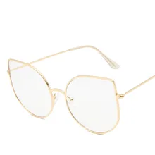 Новая Корейская версия металлического плоского зеркала кошачий глаз Женская мода сто оправа для очков ins чистая красная оправа для очков