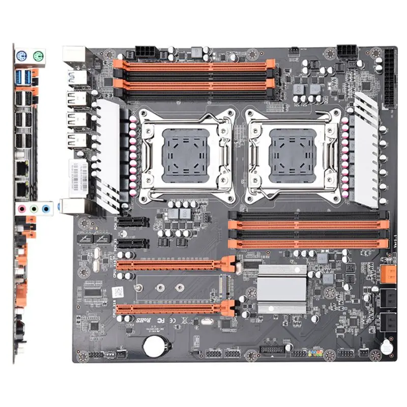 X79 двойная материнская плата LGA 2011 E-ATX USB3.0 SATA3 PCI-E 3,0 с двойной Xeon процессор Материнская плата с слотом M.2 Dual Giga LAN