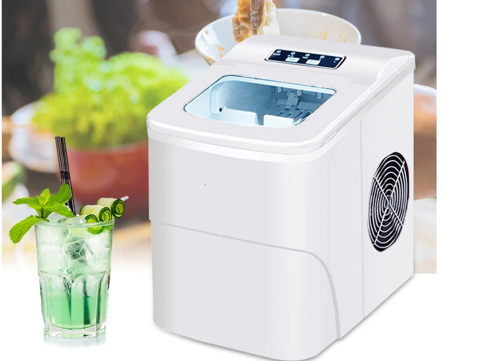 

15KG Commercial/Household Ice Maker Milk Tea Shop/Cafe/Cold Drink Shop Ice Cube Machine Fully Automatic Round Ice Cube Make 220V