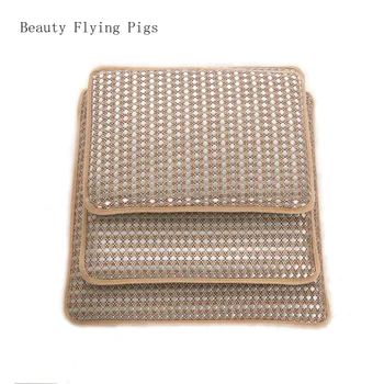 

Direct sales new rattan students cushion rectangular increased ventilation bench teacher school office strap anti-slip mat