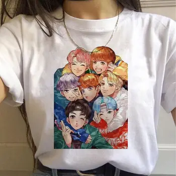 

summer ulzzang Women's T-shirt Bangtan Boys printed ladies Korean Tees KPOP Harajuku JIN SUGA J HOPE JIMIN V JUNGKOOK T-shirt