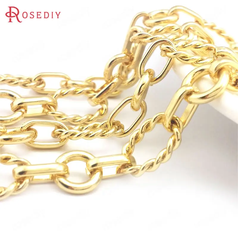 39665)50CM 24K Gold Color Iron Long 