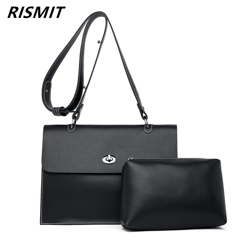 

RISMIT Leather Handbags Big Women Bag High Quality Casual Female Bags Trunk Tote Spanish Brand Shoulder Bag Ladies Large Bolsos