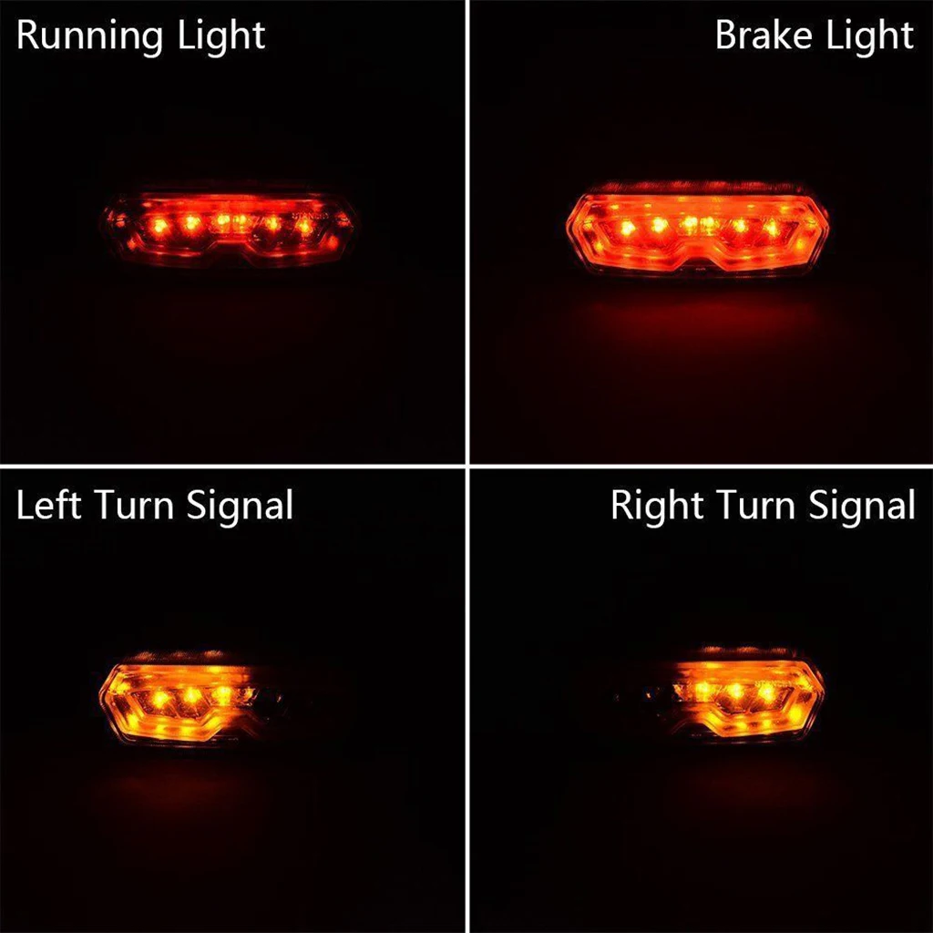 1 Piece Motorcycle LED Turn Signal Brake stop Integrated Tail Light Smoke Lens for Honda MSX/Grom125