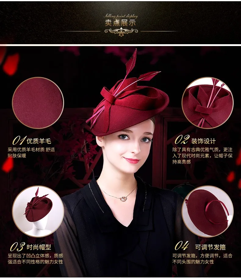 Feitong вуалетки женский цветочный Дерби шляпа для коктейльного бала свадебное украшение на голову шляпа зимние шапки для женщин