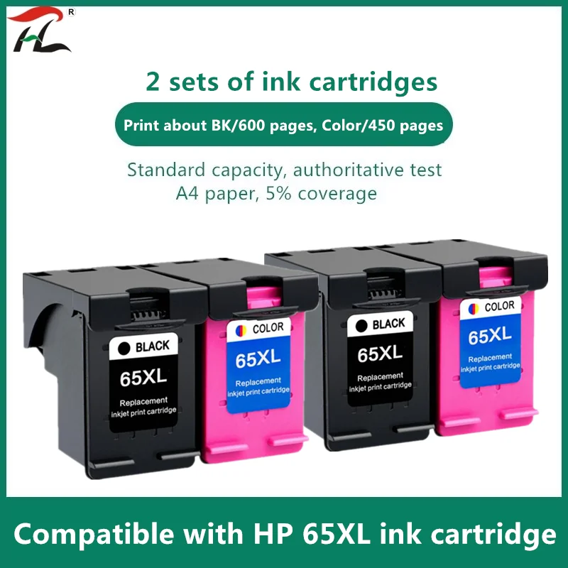 Compatibile Con La Sostituzione Della Cartuccia Hp 65Xl 65Xl Hp 65 Per Hp Deskjet 3720 3722 3755 3730 3758 Envy 5010 5020 5030 5232 Printe