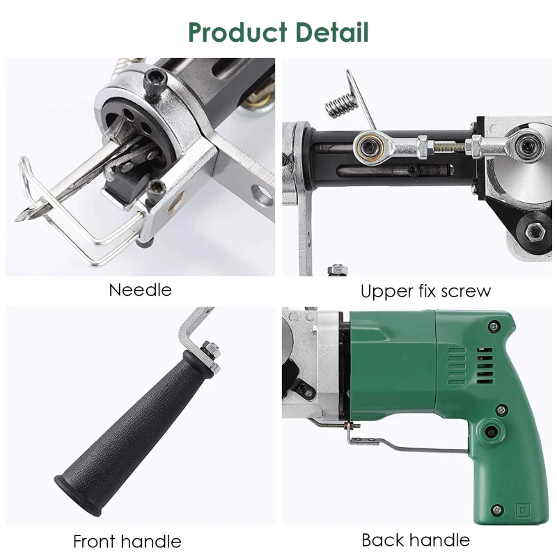 2 In 1 Cut & Loop Pile Tufting Gun Rug Electric Manual Carpet Weaving Machine DIY Handicrafts Industrial Grade 110-240V