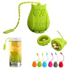 Милый Чай Сова Чай фильтр для воды Новинка перфорированные мультфильм Чай комплект чистого силикагеля сырье для производства силиконового герметика творческие сковорода с антипригарным покрытием