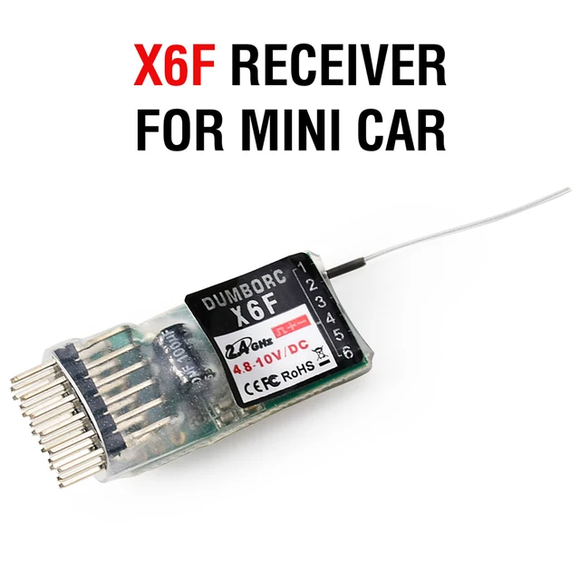 DUMBORC X6P 6CH 2.4G Radio Controlador Sender con X6DC Receptor para RC Auto Boot