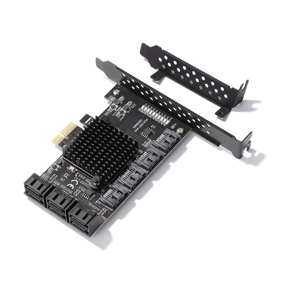 PCI-E Expansion Card PCI-E to 10 Ports SATA3.0 PCI-E 1X Expansion Card PCI Express 3.0 GEN3 6Gbps Converter Adapter For Desktop PC