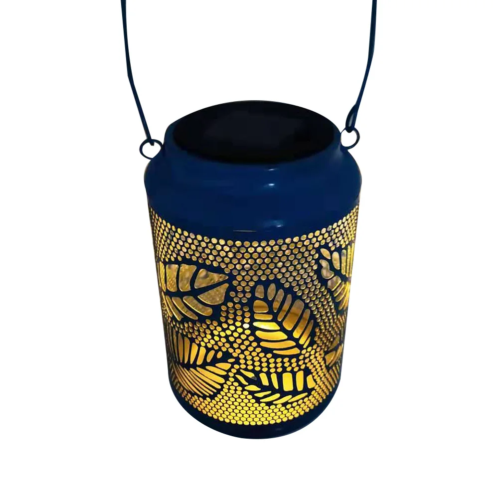 Table Top Solar Lantern Porch Iron Art Maple Leaf LED Lamp Patio Decorative Portable Outdoor Waterproof Rustic Automatic Hanging |