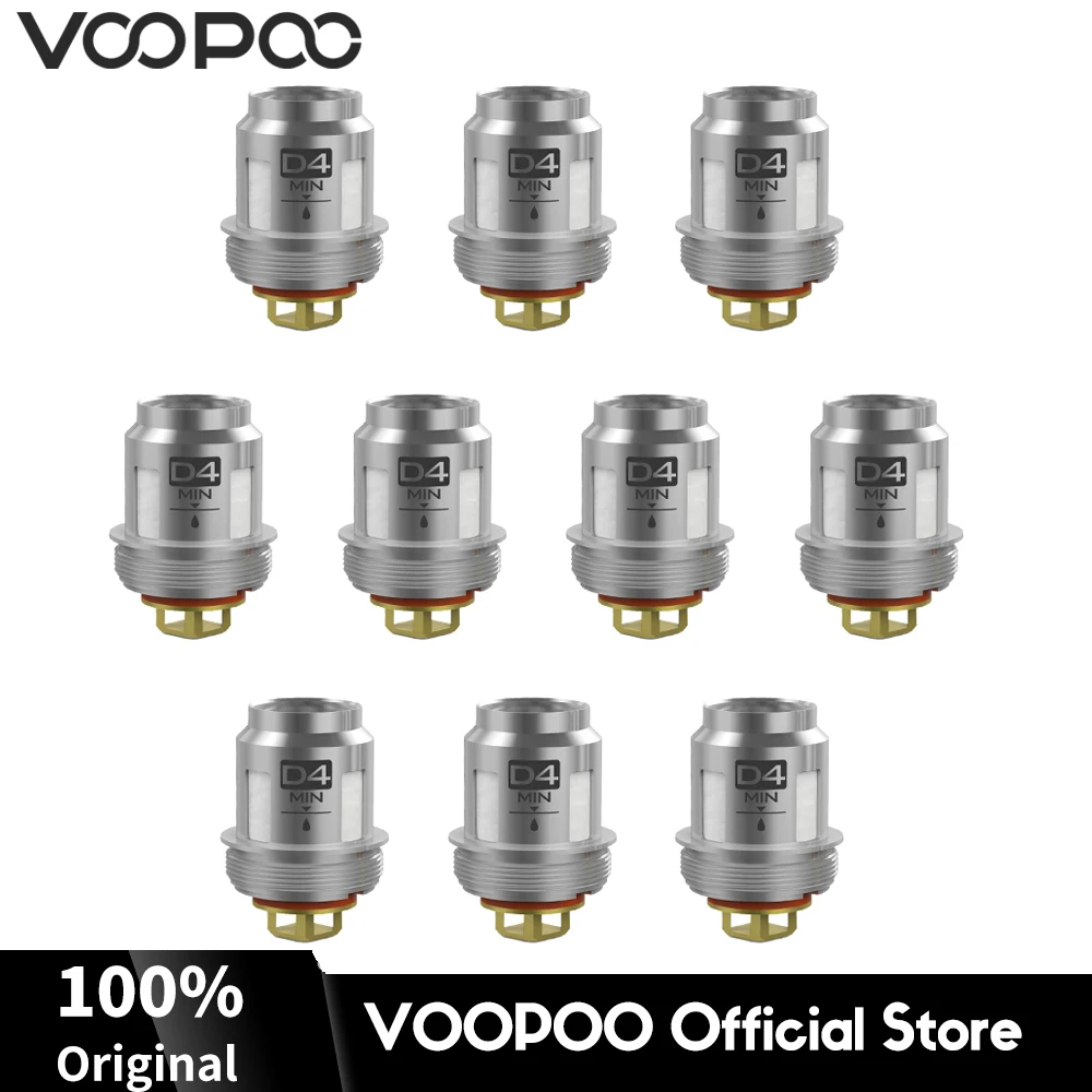 

D4 Original VOOPOO Uforce Coils Quadruple Cores Head 0.4ohm Atomizer Head E Cigarette Coil for Drag Vmate Vape Kit