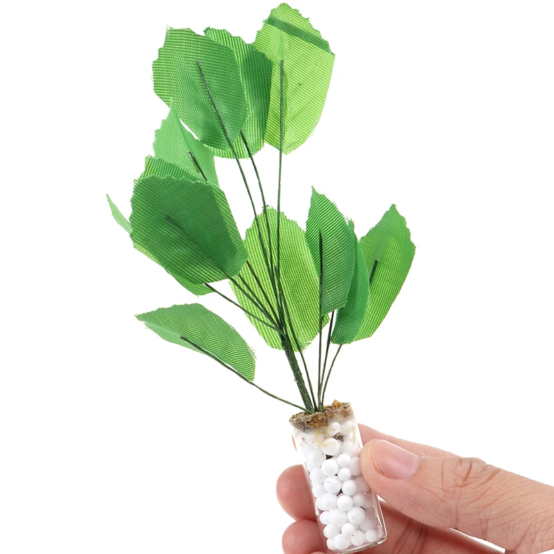 

New Arrival 1/12 green banana white bottle Doll House Miniature Garden Home Decoration Accessories