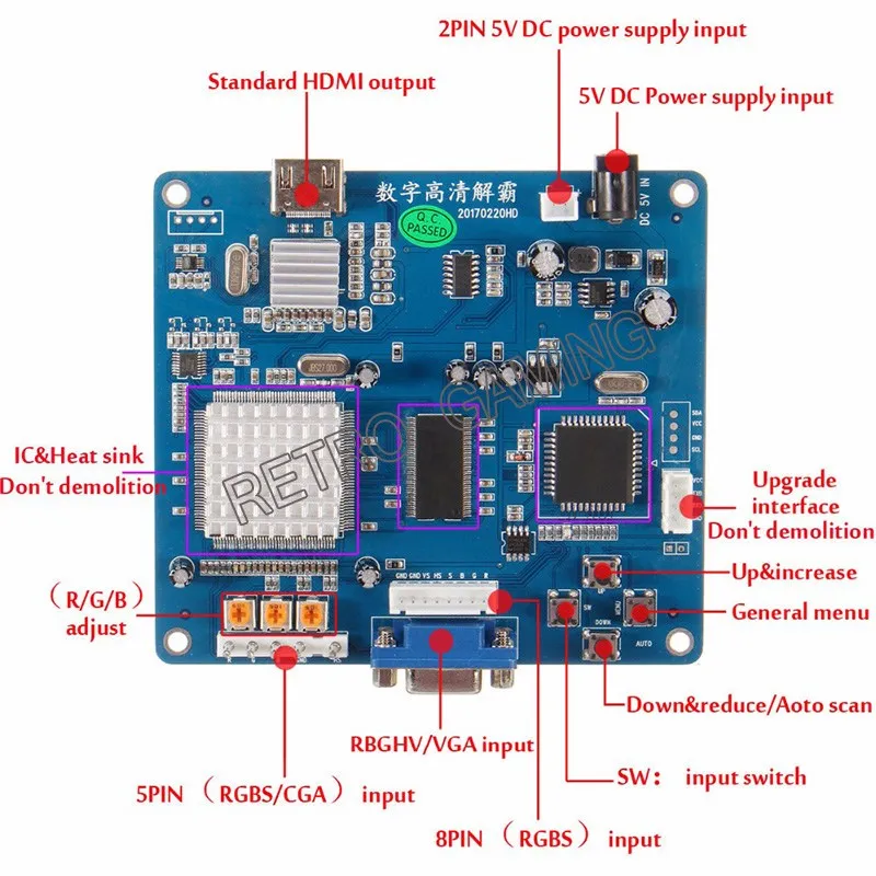 Mayitr-Portable-VGA-RBGS-RGBSHV-To-HDMI-Arcade-Game-Video-Output-Converter-Board 