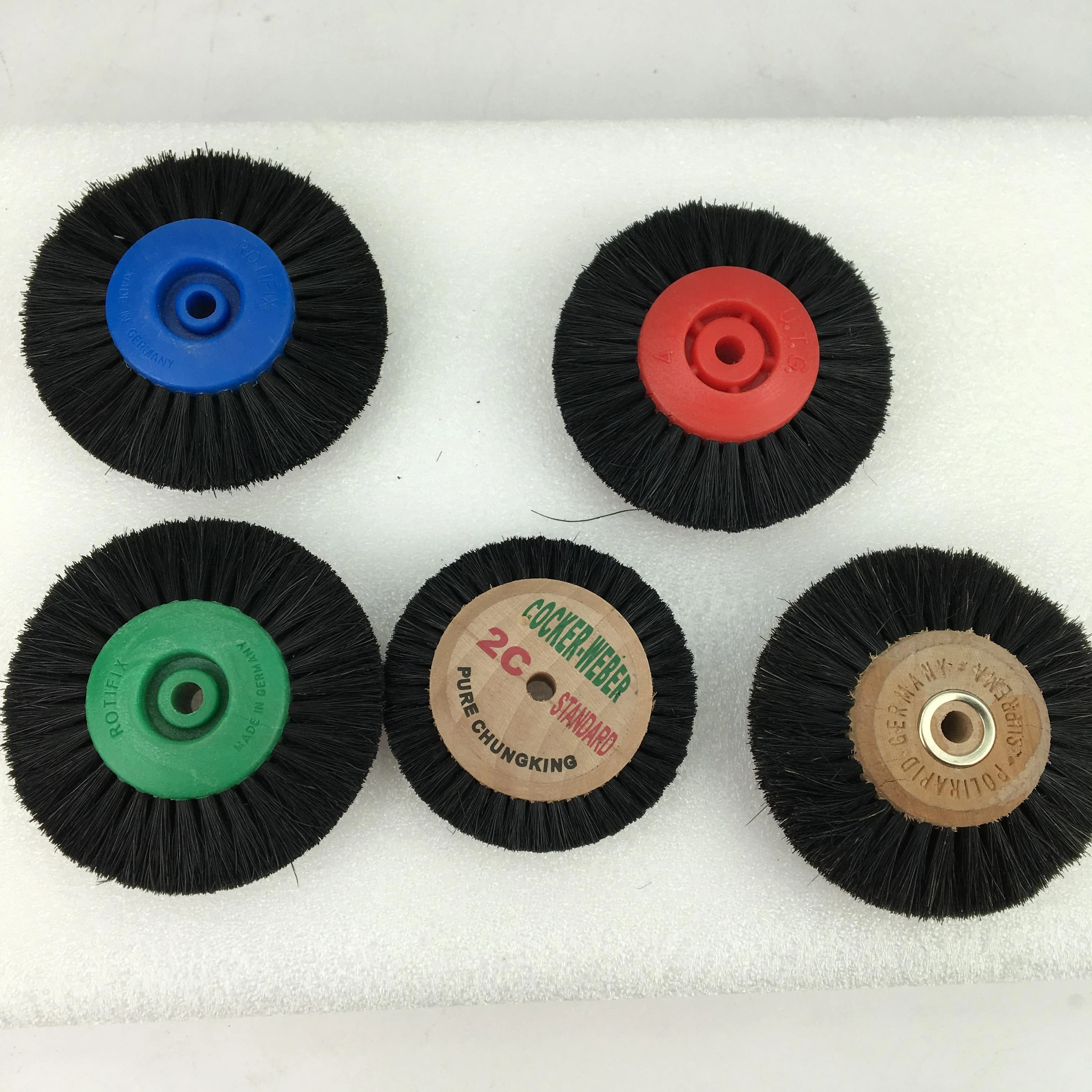 2c/4c Wood Polishing Brush Polishing Wheel Buffing Wheel Dental Rotary Bristle For Dental Tooth